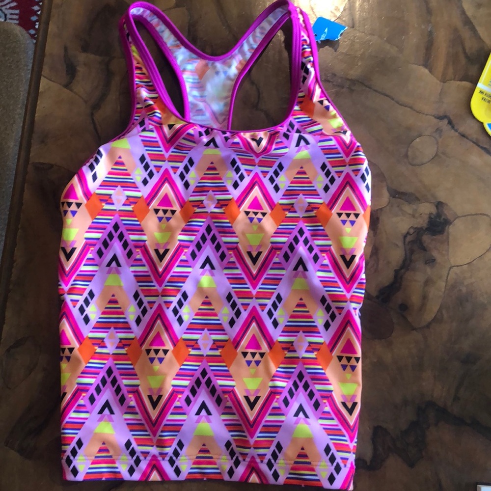Speedo Girls 12 Tankini Top Racerback Swimsuit Bathing Suit NWT New